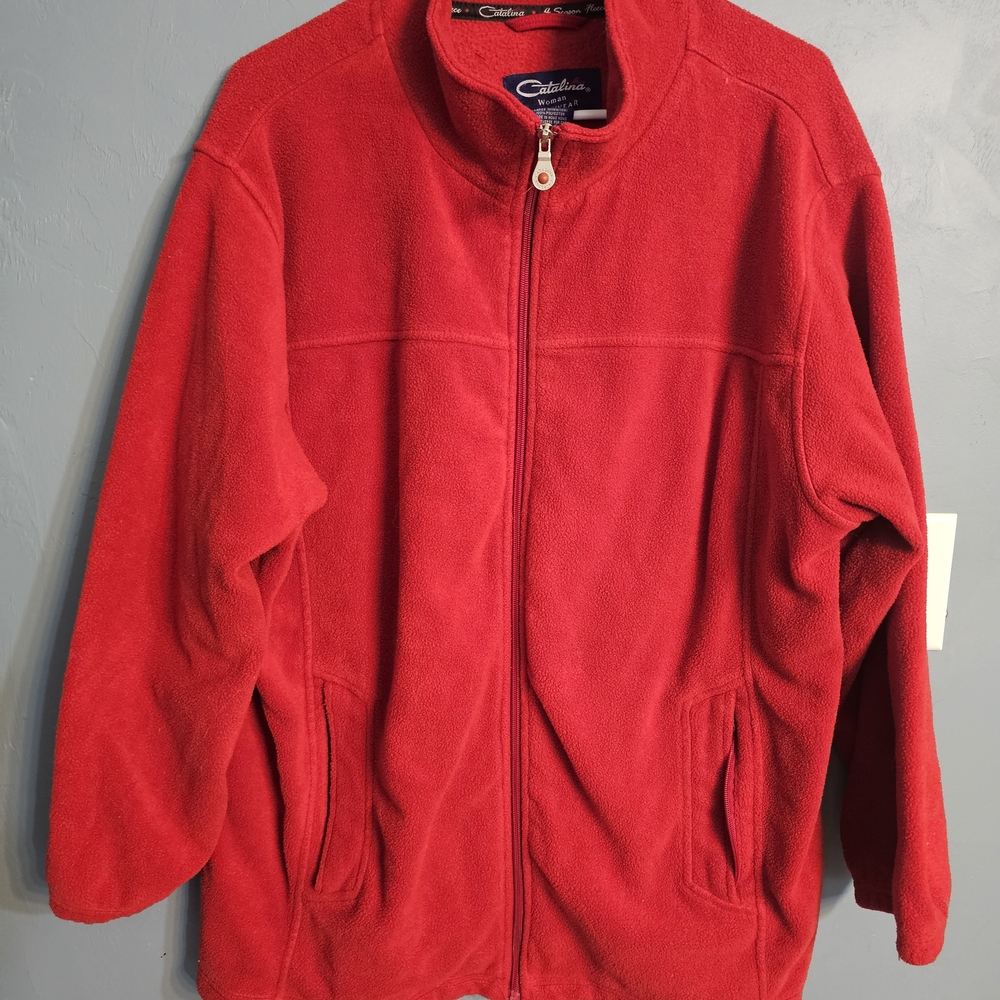 Catalina Women's Red Fleece Jacket